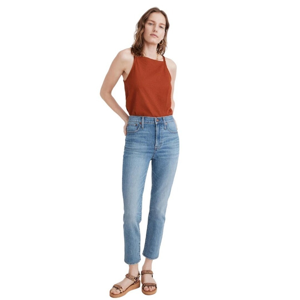 MADEWELL THE PERFECT VINTAGE CROP JEANS IN CLYMER WASH NWT WOMEN'S SIZE 24‎